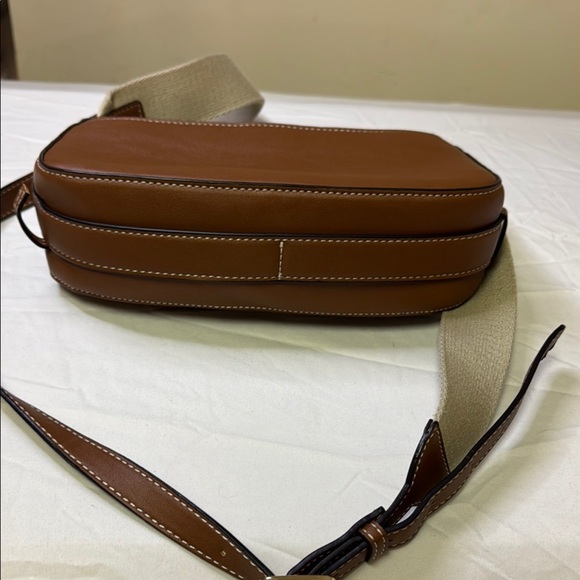 Nine West Brown and Cream Crossbody Bag with Adjustable Strap - Picture 6 of 13